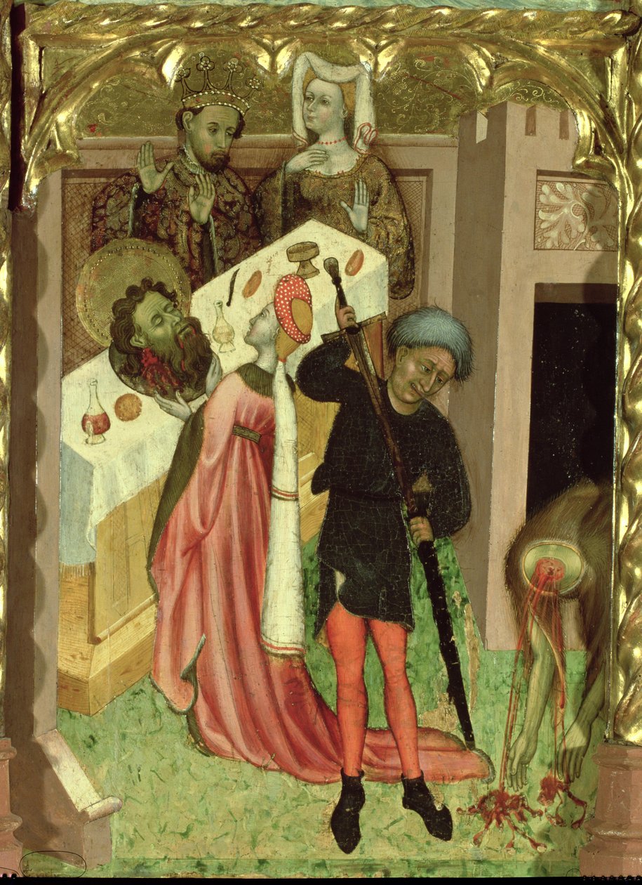 Aziz Jean Baptiste'nin sunağı: Aziz John'un kafasının kesilmesi ve Herod'un ziyafetinde Salome tarafından başının sunulması by Bernardo Martorell