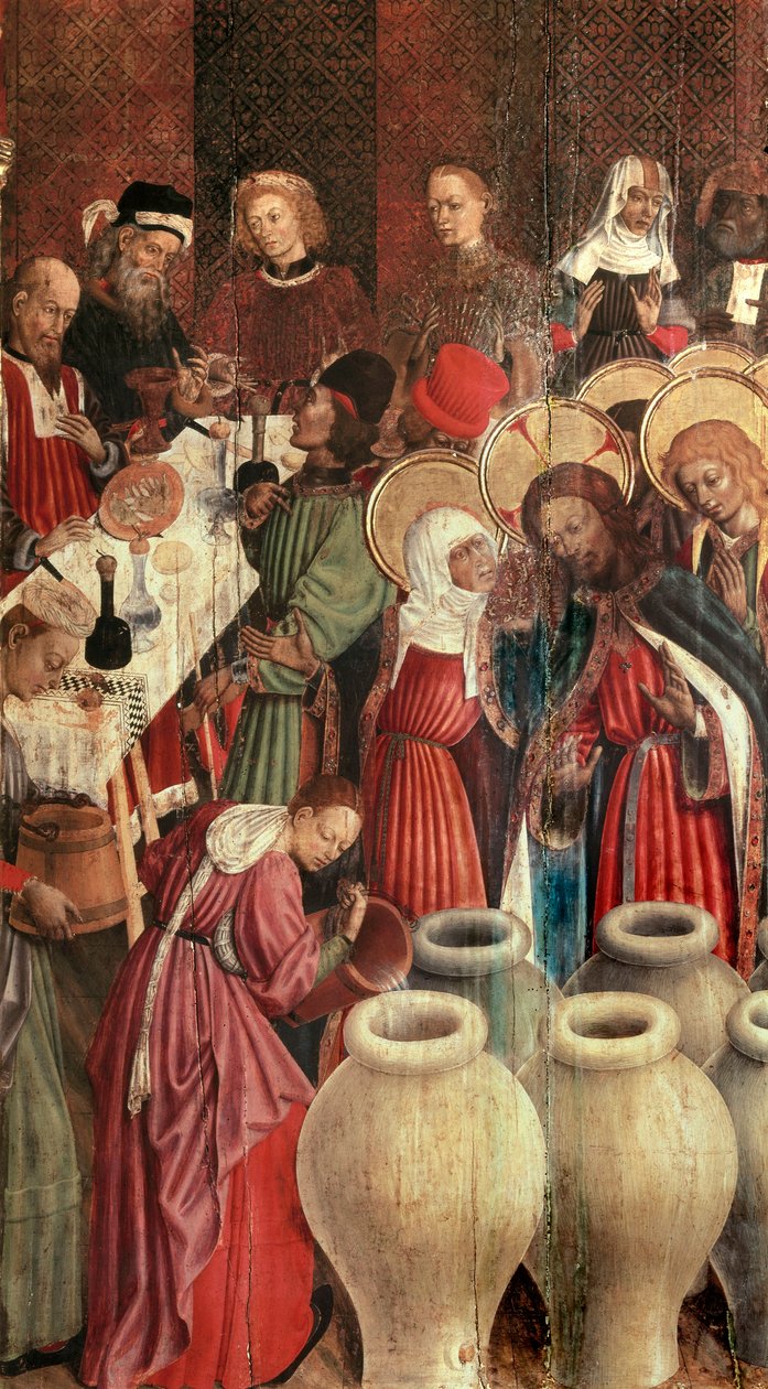 Başkalaşım Sunağı, Cana'nın düğününden detay by Bernardo Martorell