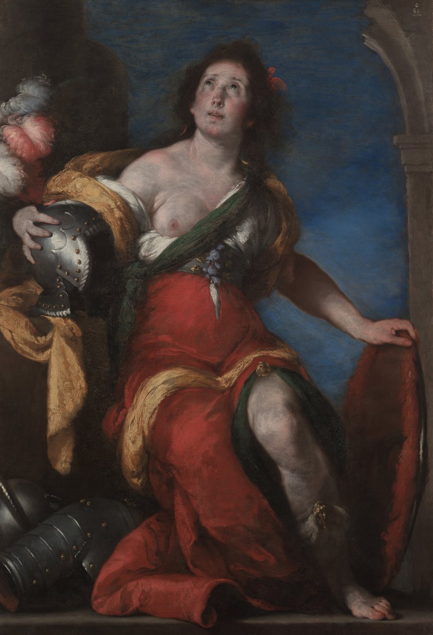 Alegorik Figür, c.1636 (tuval üzerine yağlı boya) by Bernardo Strozzi