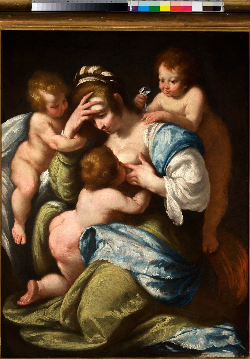 Hıristiyan hayır kurumu, c.1610 (tuval üzerine yağlı boya) by Bernardo Strozzi