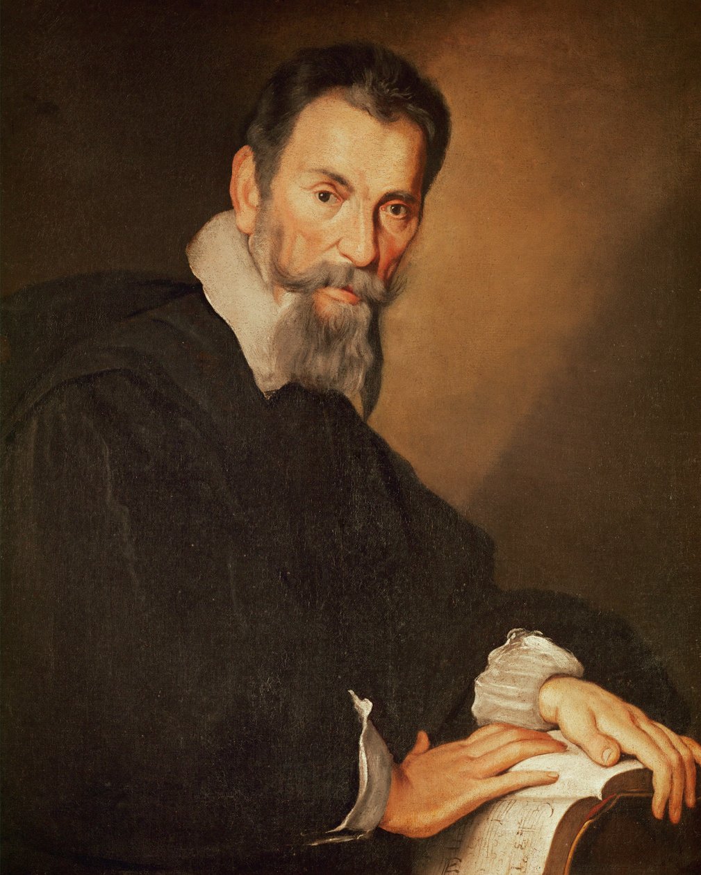 Claudio Monteverdi (tuval üzerine yağlıboya) by Bernardo Strozzi