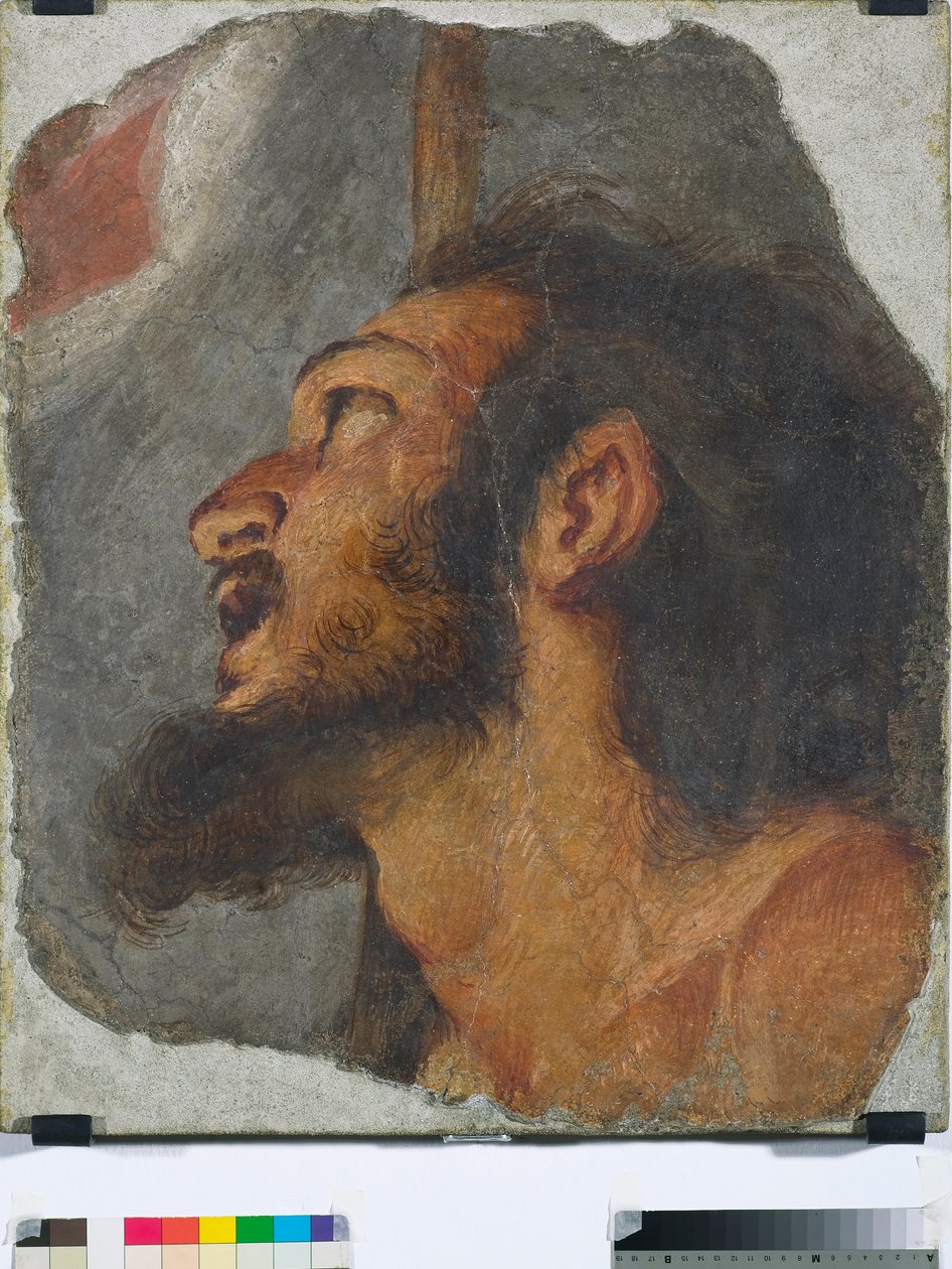Vaftizci Yahya Başkanı Müstakil fresk parçası, 1622 by Bernardo Strozzi