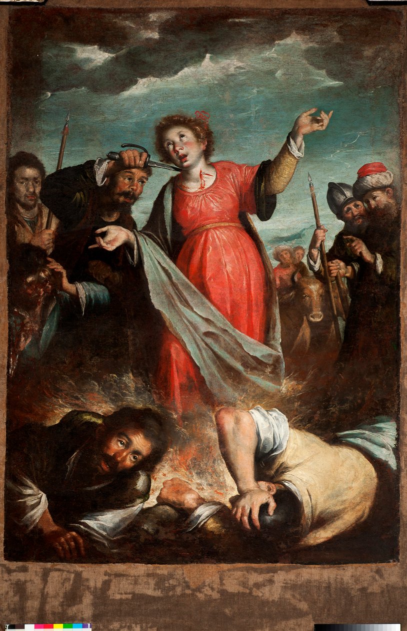 Saint Lucia Şehitliği (tuval üzerine yağlı boya) by Bernardo Strozzi