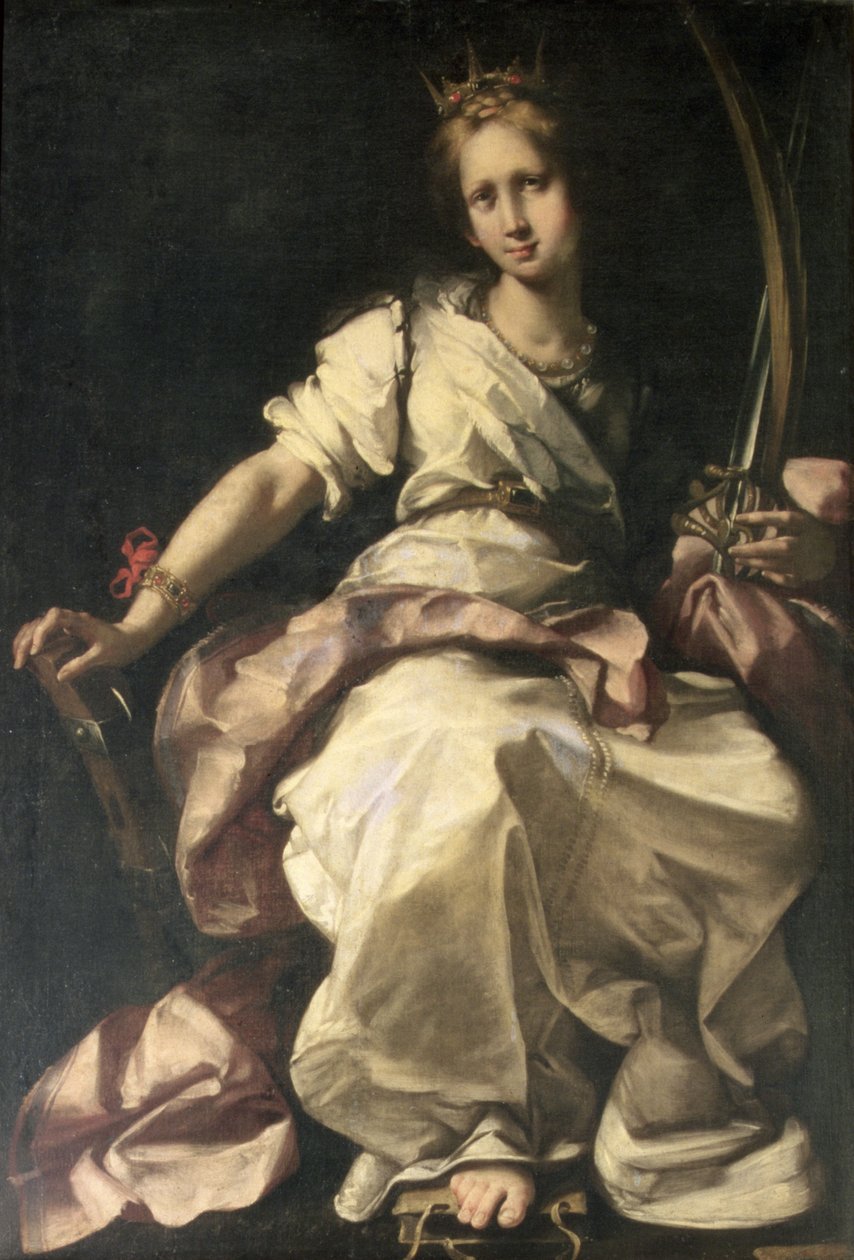 İskenderiyeli Aziz Catherine by Bernardo Strozzi