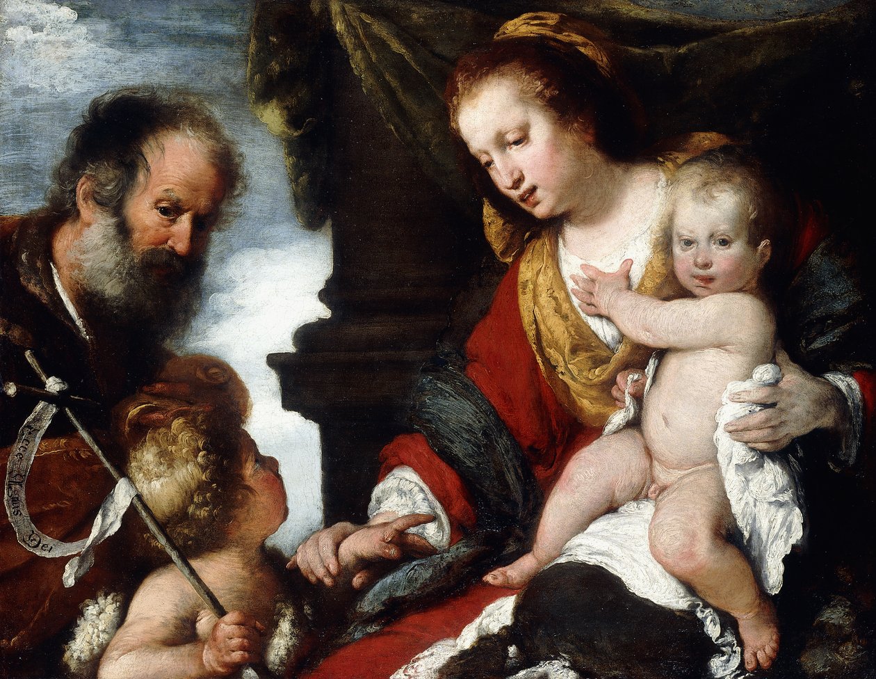 Bebek St ile Kutsal Aile, by Bernardo Strozzi