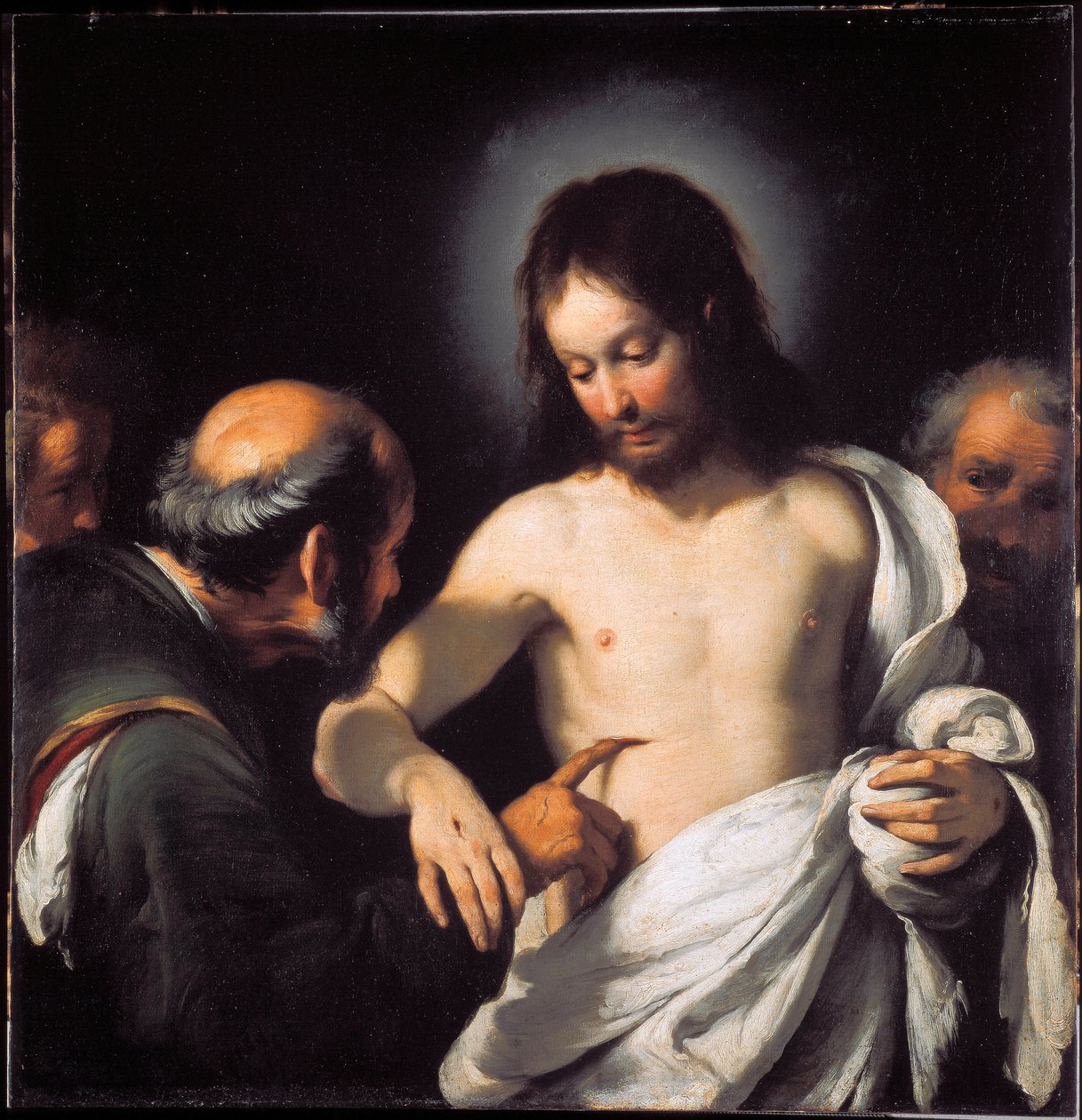 The Incredulite of St. Thomas Boyama Bernardo Strozzi (1581-1644) Dim. 101 x 97.5 cm Genler, Musei di Strada Nuova (eski Palazzo Bianco) by Bernardo Strozzi