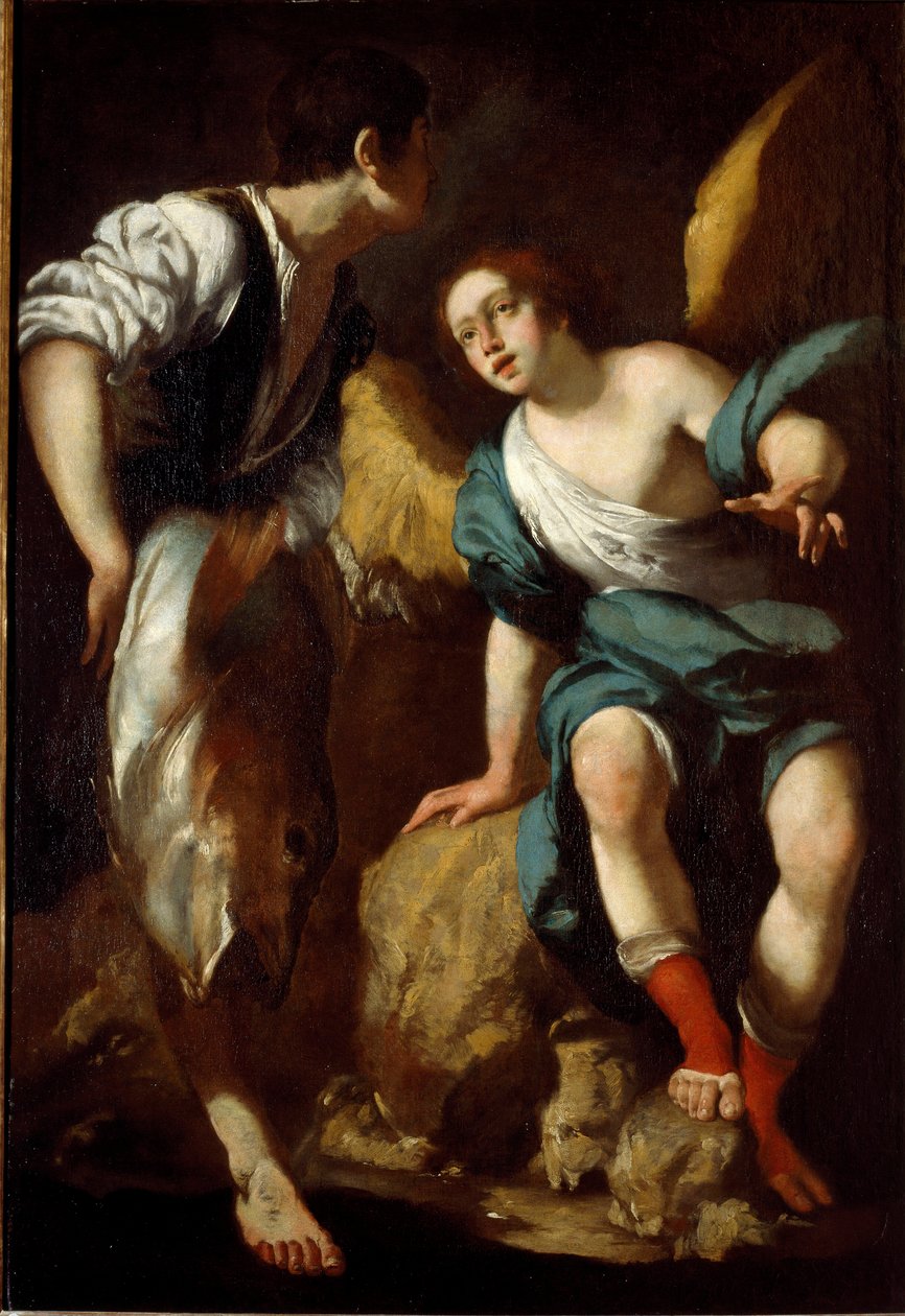 Genç Tobie ve Başmelek Raphael (Tobie ve Melek) Bernardo Strozzi