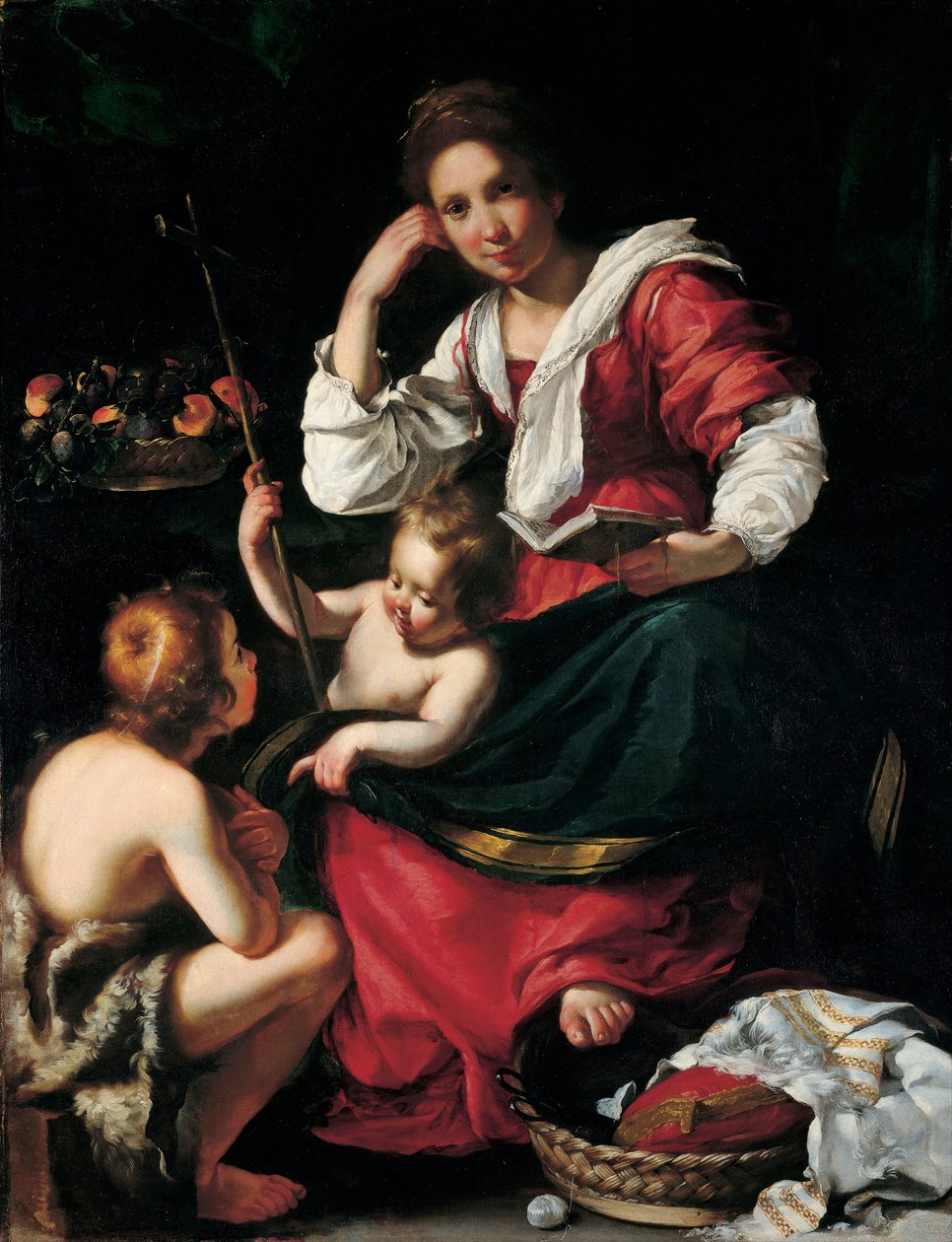 Bir Boy olarak Vaftizci Yahya ile Bakire ve çocuk, c. 1620 by Bernardo Strozzi