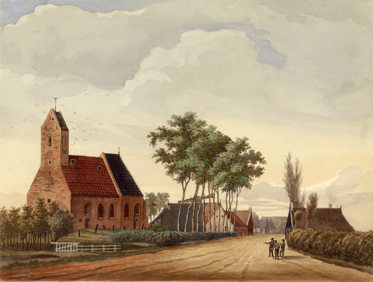 Lutjegast kilise ile by Bernardus Bueninck