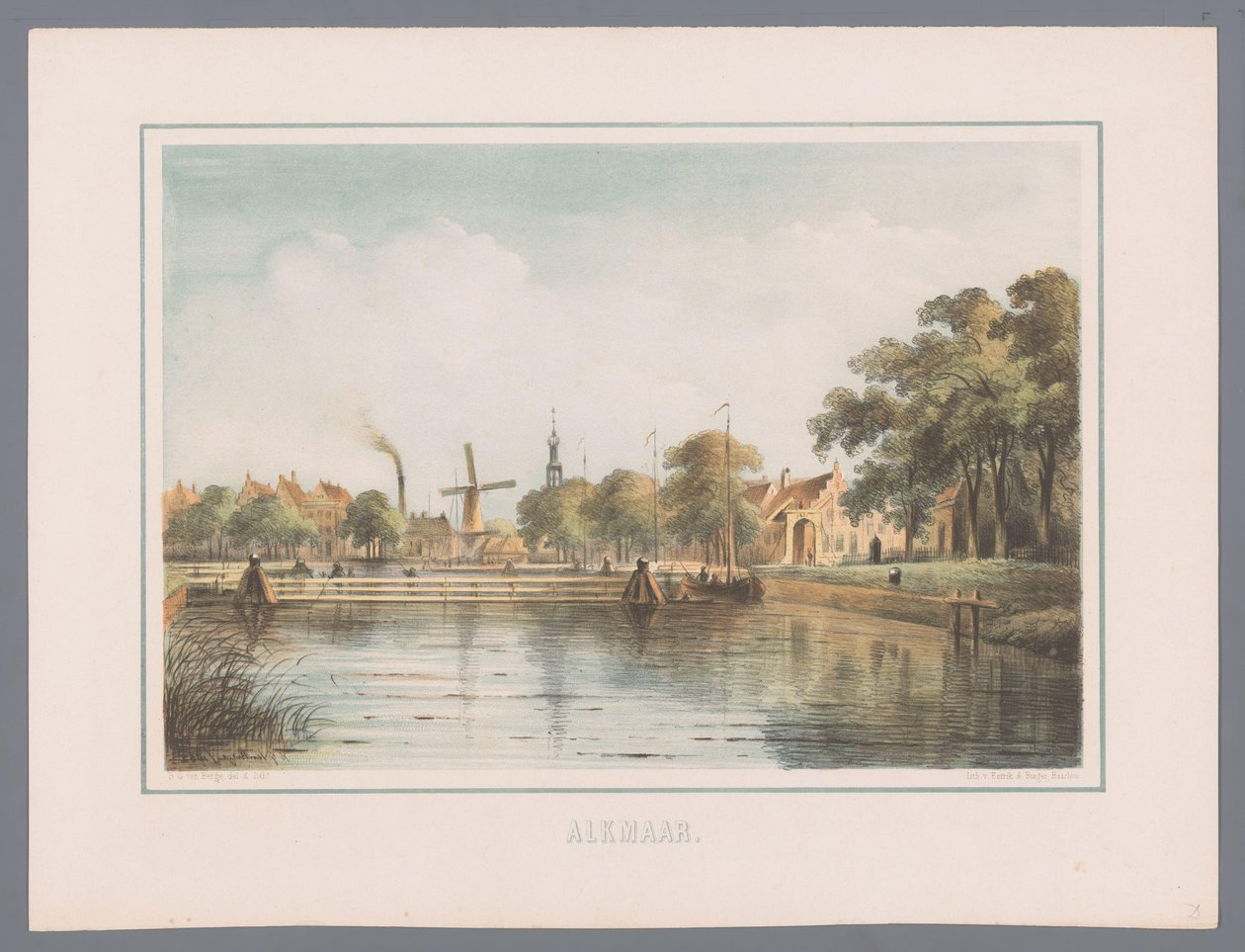 Alkmaar Alkmaar'da şehir manzarası (nesne üzerinde seri başlığı) by Bernardus Gerardus ten Berge