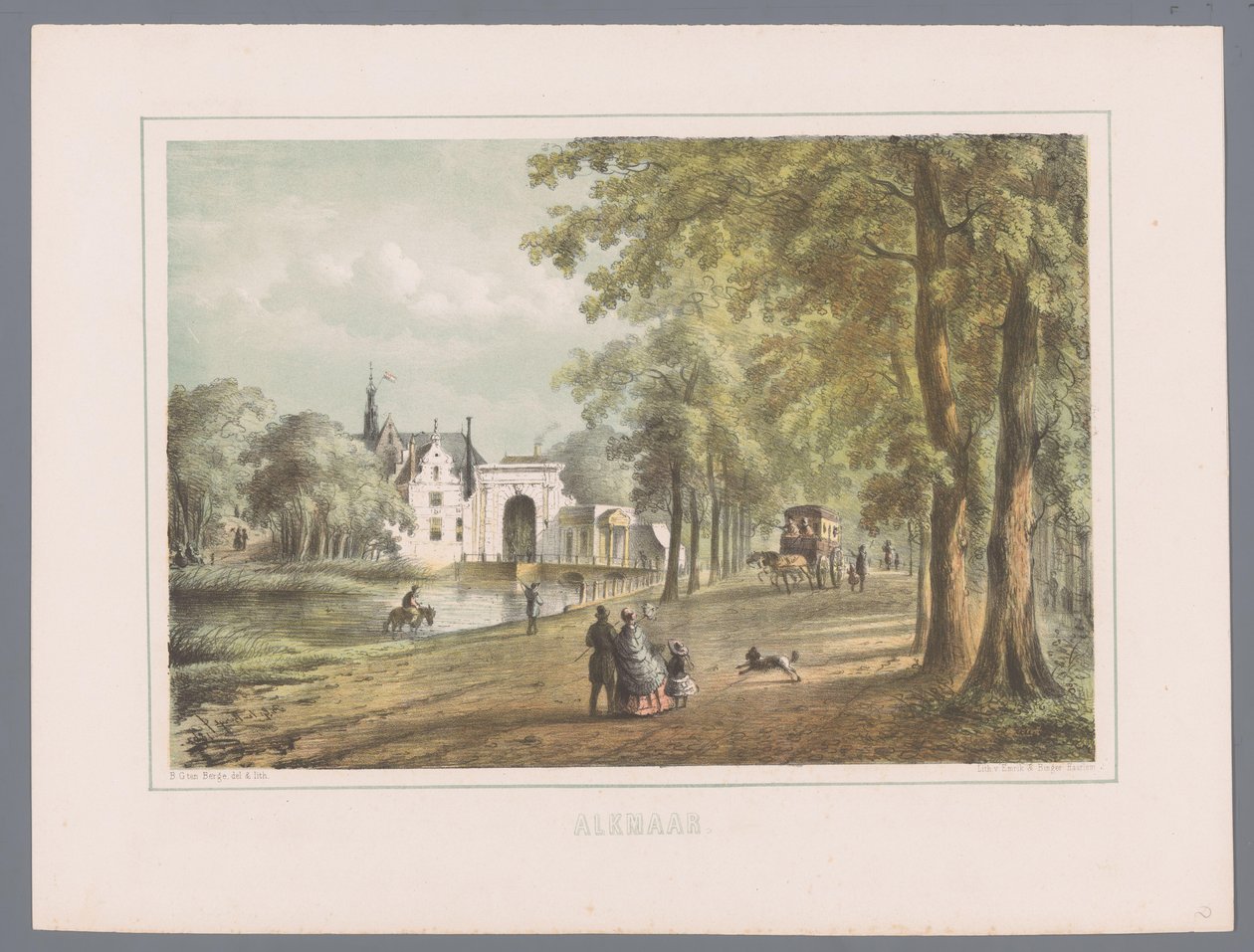 Alkmaar Alkmaar'da şehir manzarası (nesne üzerinde seri başlığı) by Bernardus Gerardus ten Berge