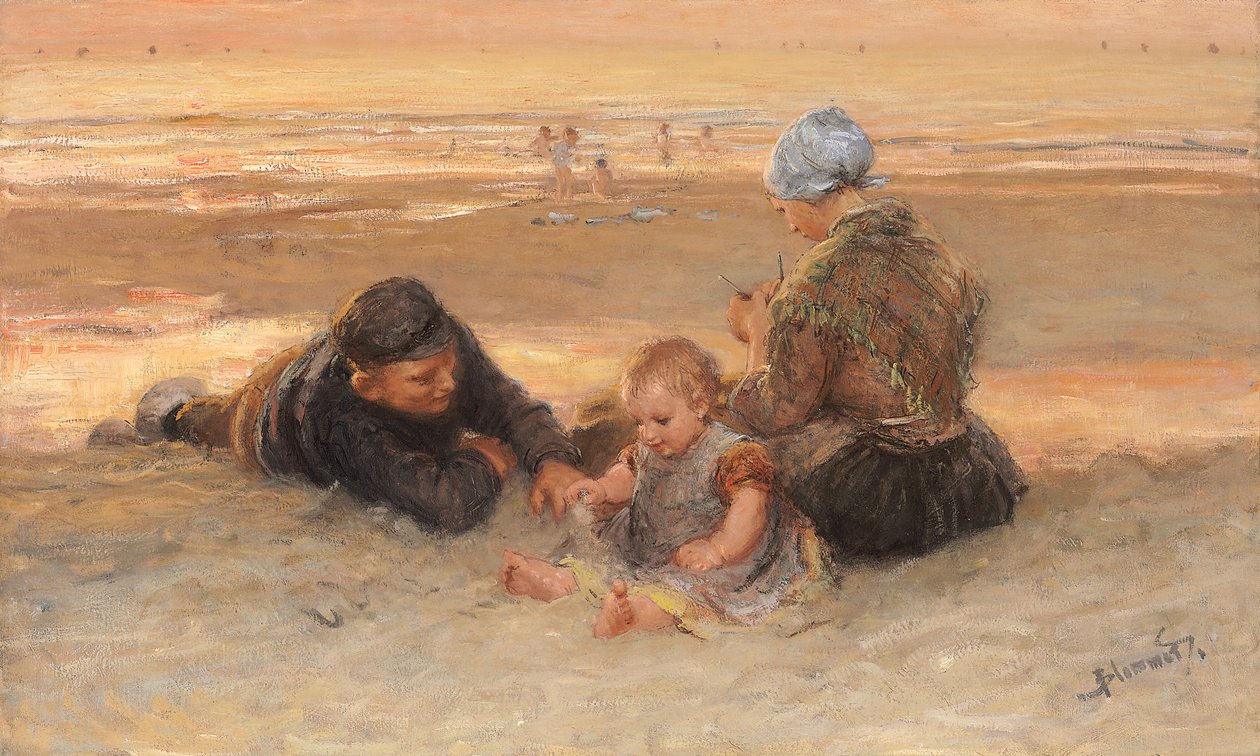 Mutlu Aile by Bernardus Johannes Blommers or Bloomers