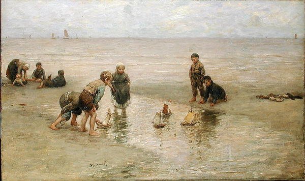 Regatta (tuval üzerine yağlı boya) by Bernardus Johannes Blommers or Bloomers