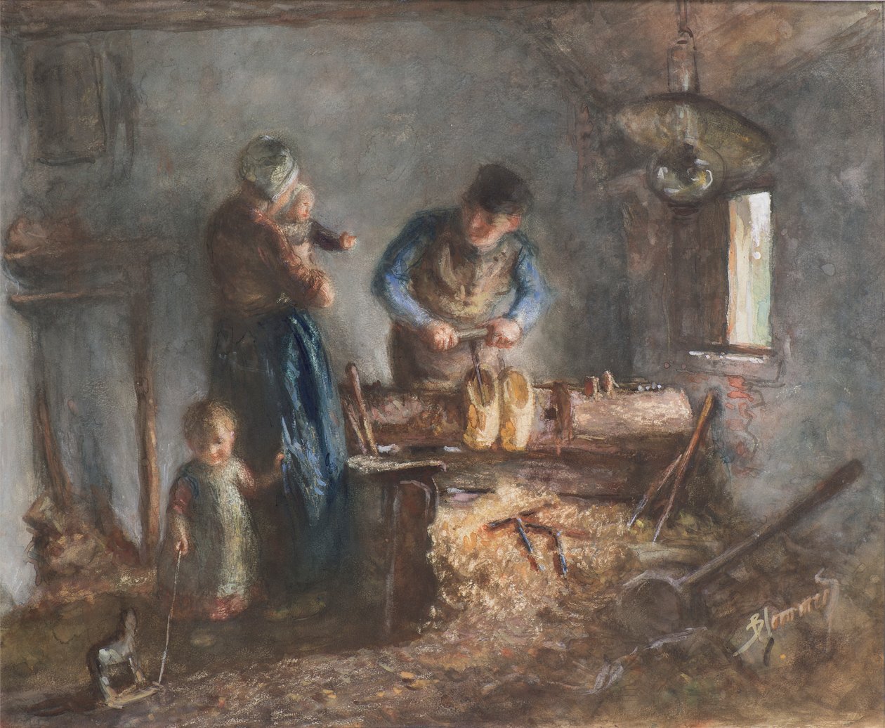 Sabot Yapıcı (suluboya) by Bernardus Johannes Blommers or Bloomers