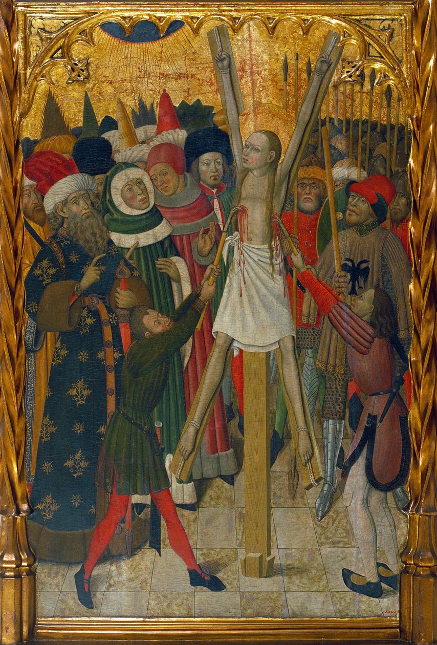 Barselona'daki Aziz Eulalia'nın Şehitliği (289-304) - Bernat Martorell (1390-1452), ahşap üzerine tempera (132.3x93.2 cm), yaklaşık 1442-1445 - Aziz Eulalia'nın Şehitliği, panelde Tempera, Bernat tarafından Martorell the Elder, yaklaşık 1442-14 by Bernat Martorelli