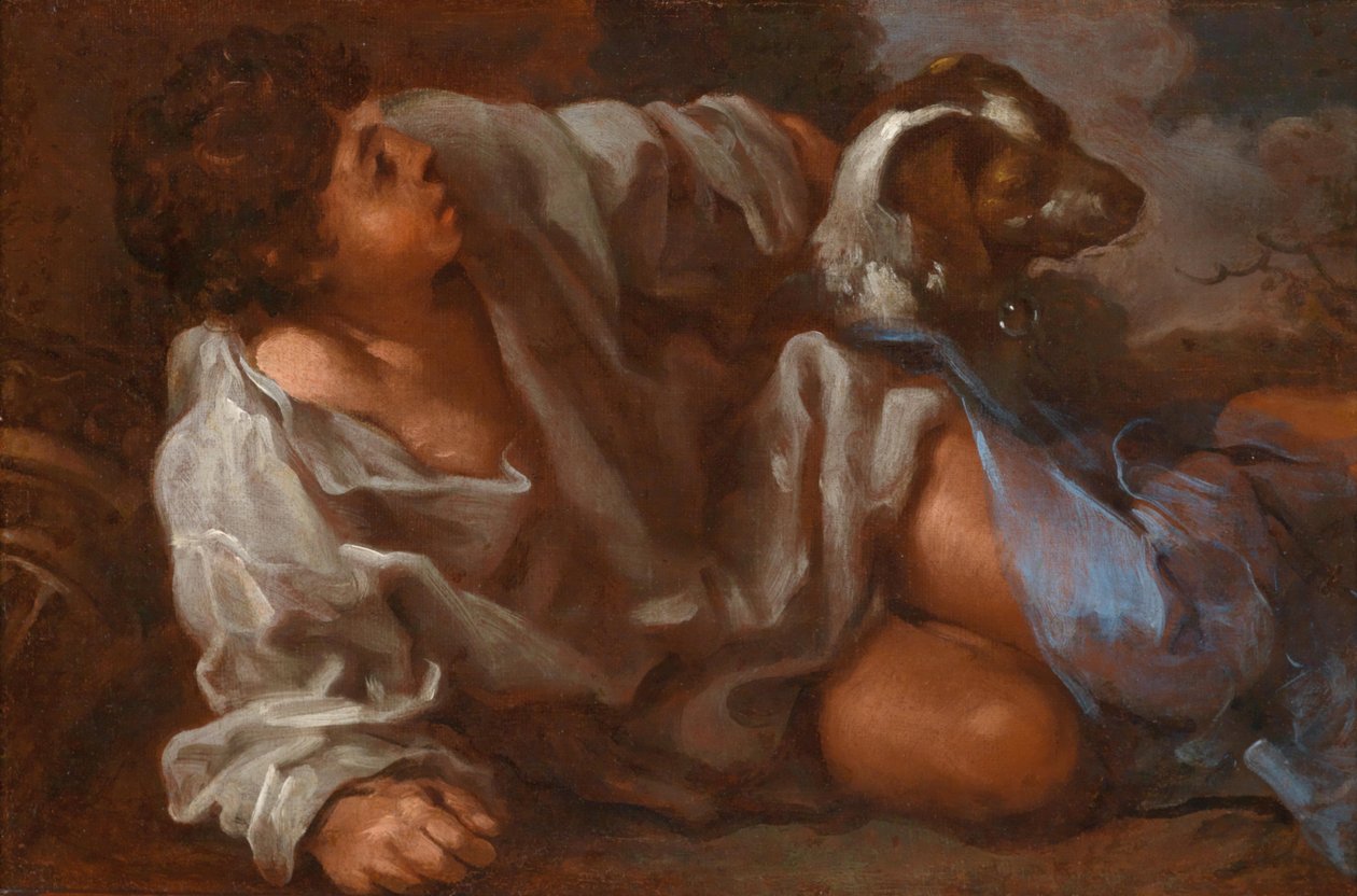 köpekli çocuk by Bernhard Keil