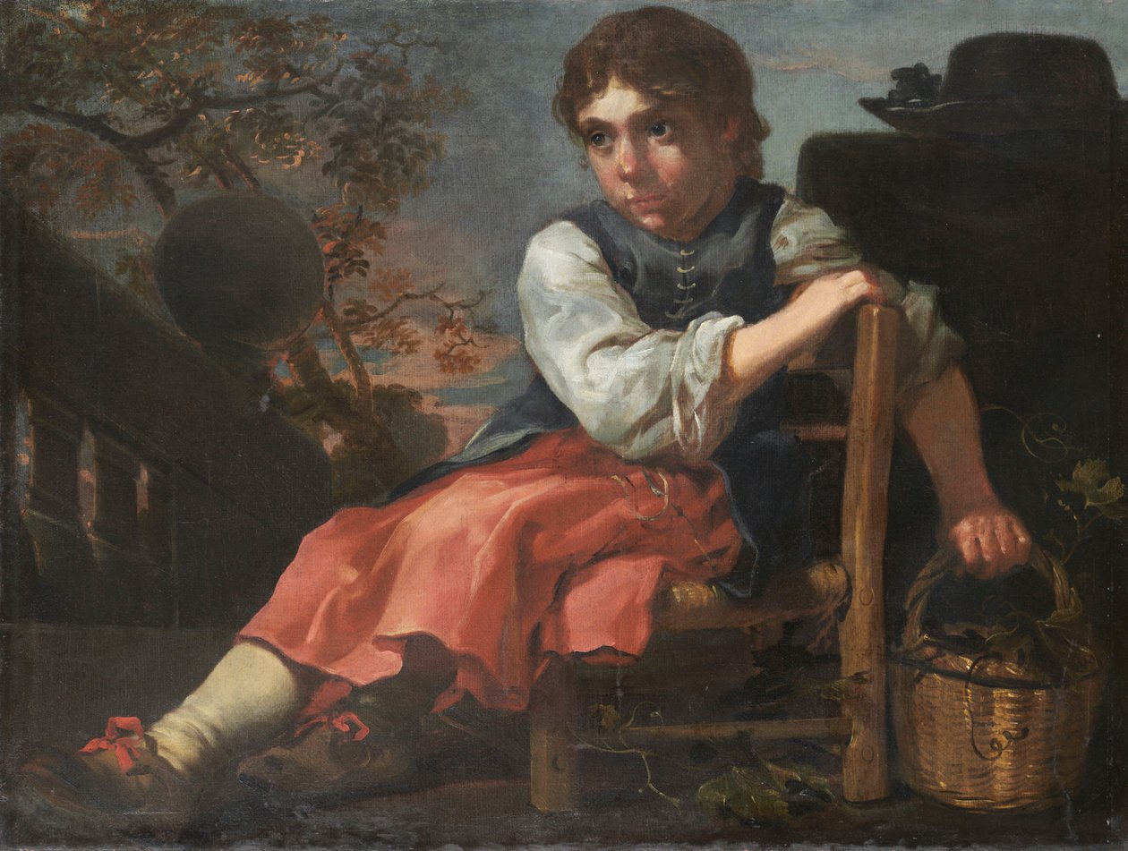 oturan kız by Bernhard Keil