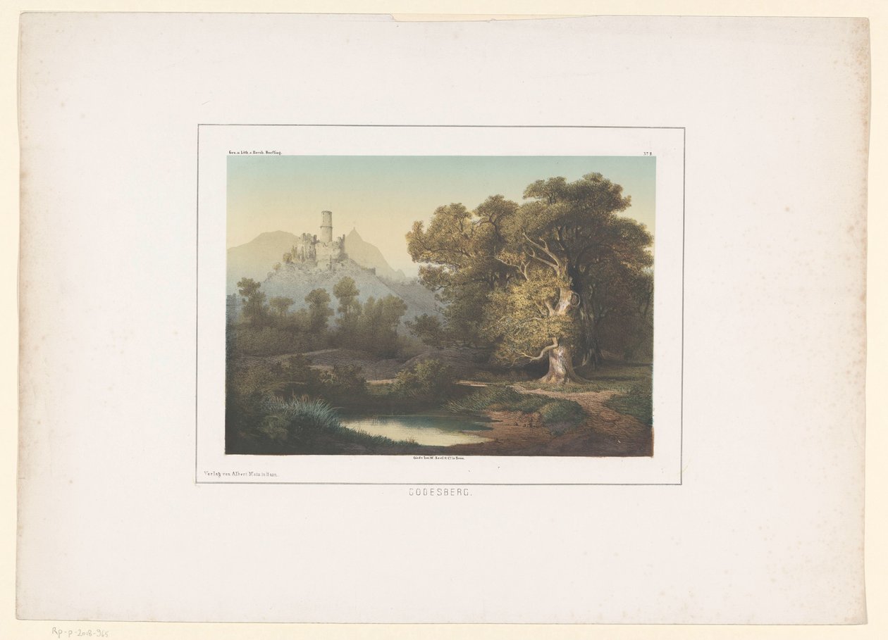 Bad Godesberg Godesberg yakınlarındaki Godesburg'un görünümü (nesne üzerindeki başlık) by Bernhard Hoefling