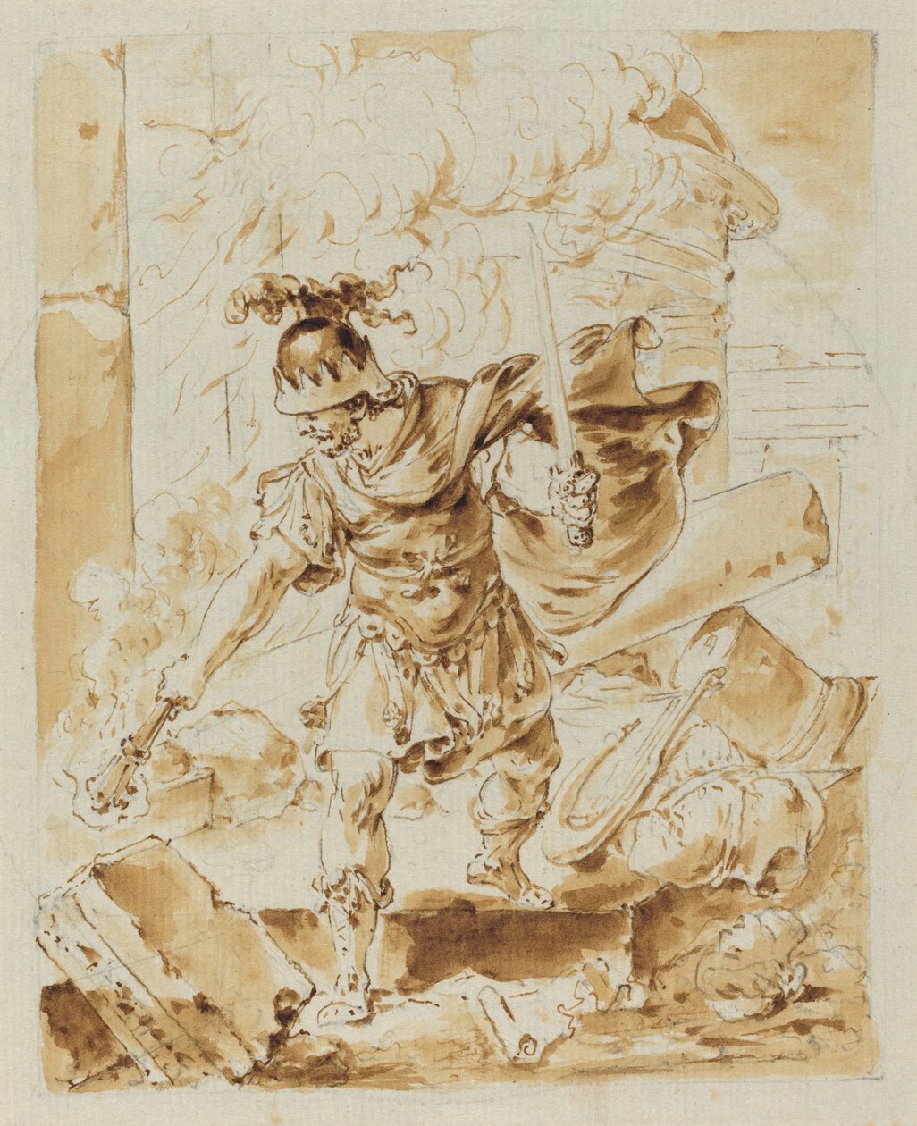 Alexander Setting Fire to Persepolis by Bernhard Rode