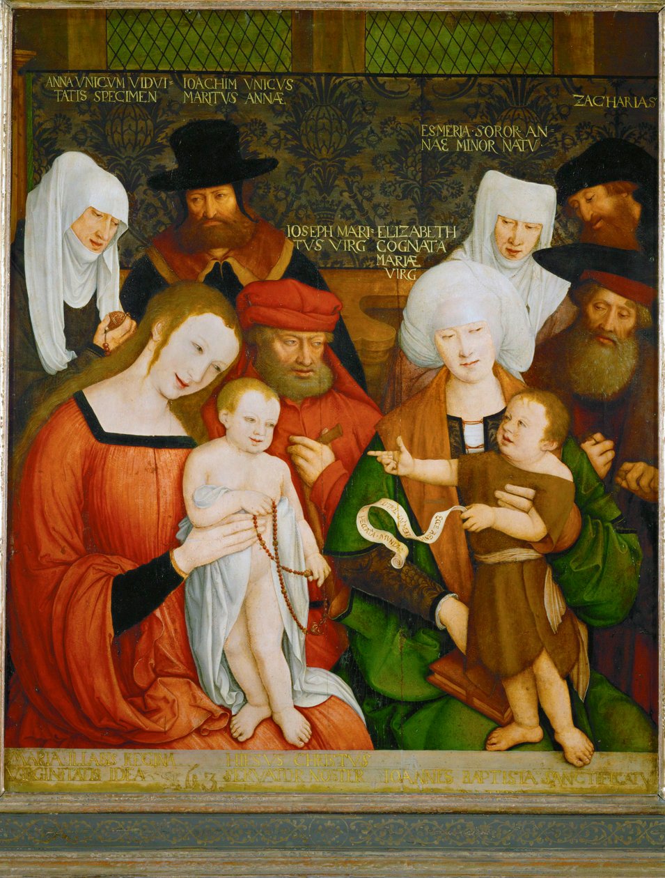 Die Heilige Sippe (ahşap üzerine resim) by Bernhard Strigel