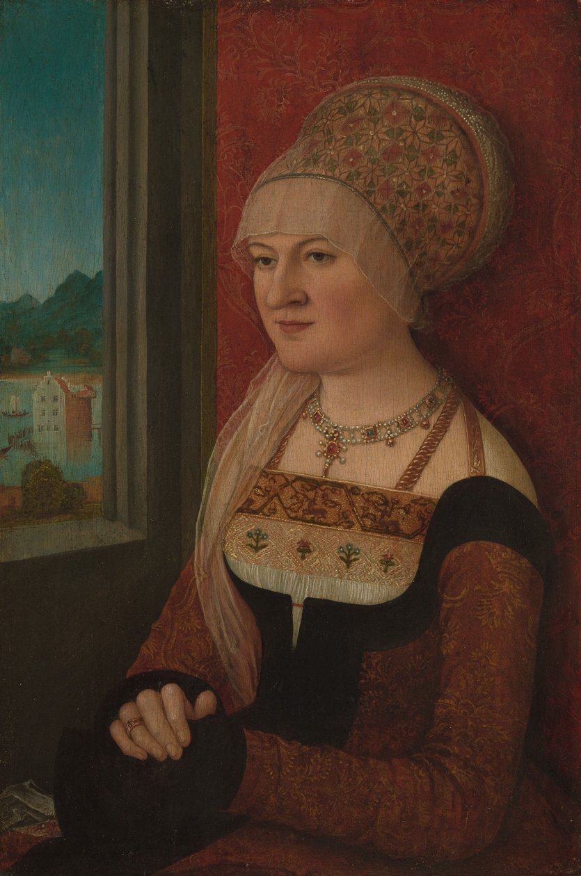 Bir Kadın Portresi, c.1510-15 (ıhlamur üzerine yağlı boya) by Bernhard Strigel
