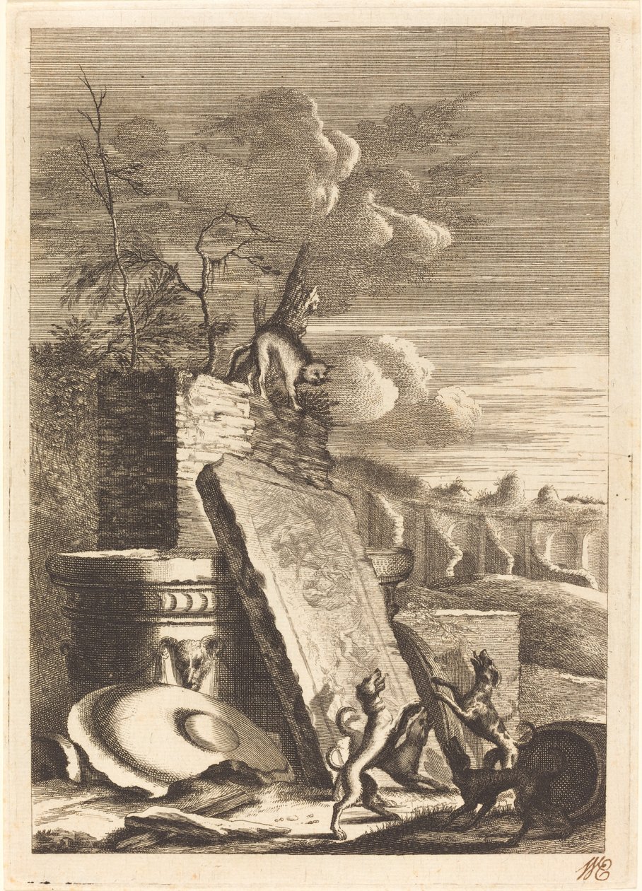 Bir Kedinin Peşindeki Köpekler by Bernhard Zaech after Jonas Umbach