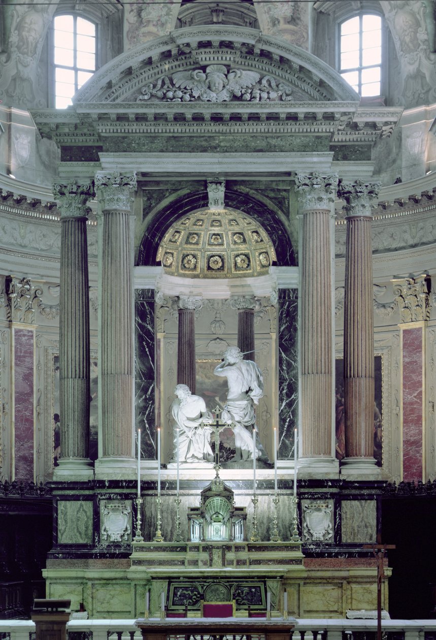 Aziz Paul Şehitliğini Gösteren Yüksek Sunak Görünümü (mermer) by Bernini Algardi A. and Bitonto