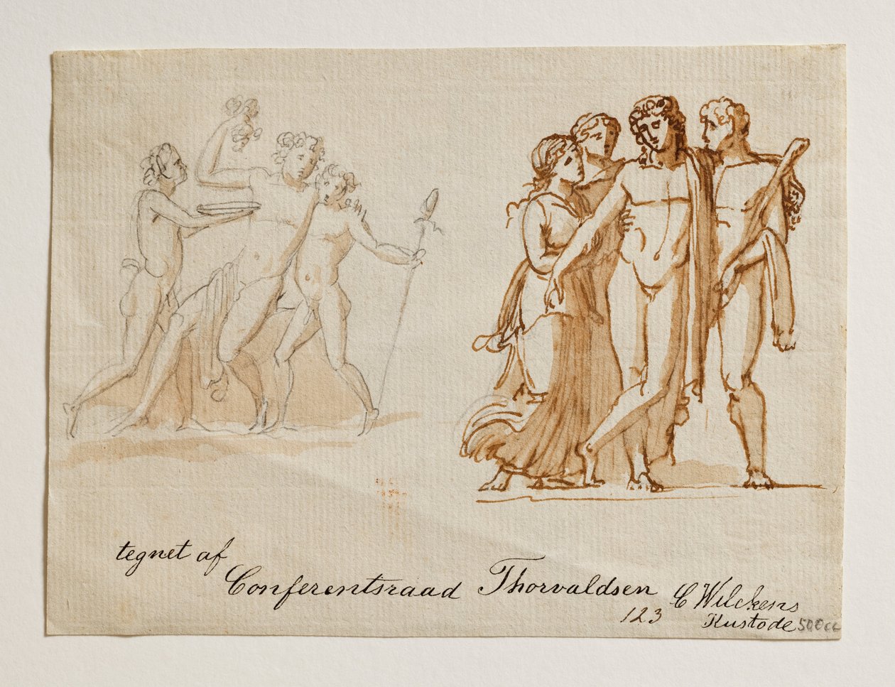 Bacchus ve iki Faun. Bacchus, Herkül ve İki Kadın by Bertel Thorvaldsen