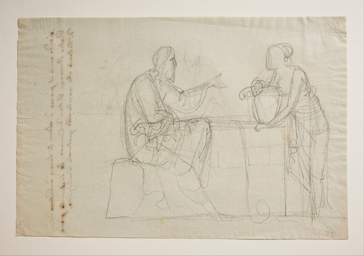İsa ve Samiriyeli Kadın by Bertel Thorvaldsen
