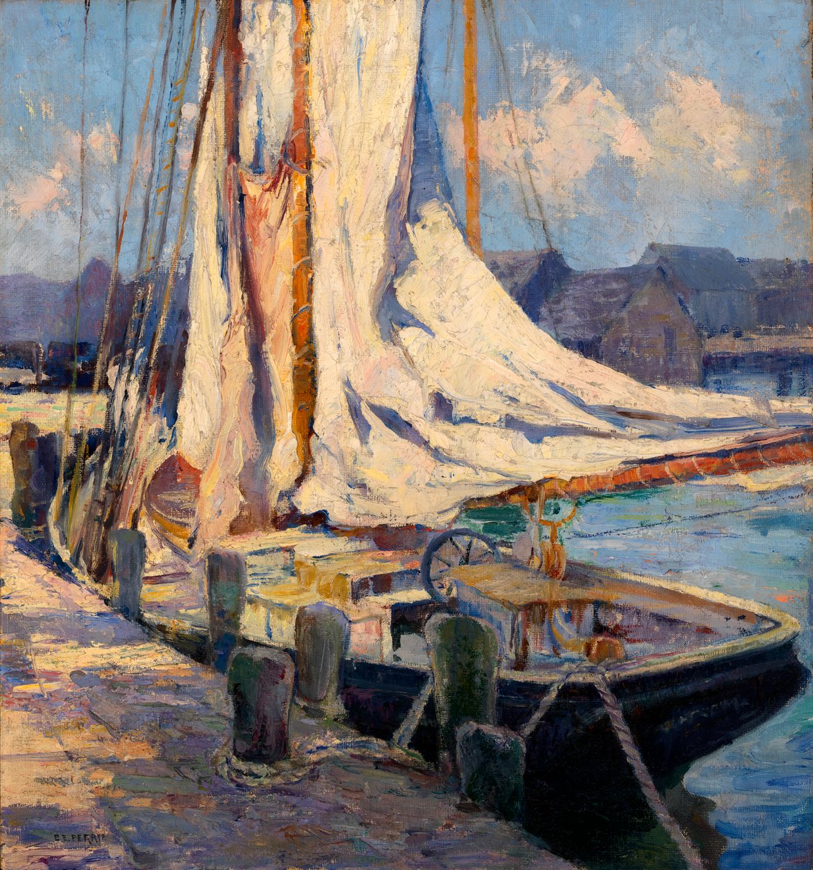 İskele Sahnesi, Gloucester. by Bertha Eversfield Perrie