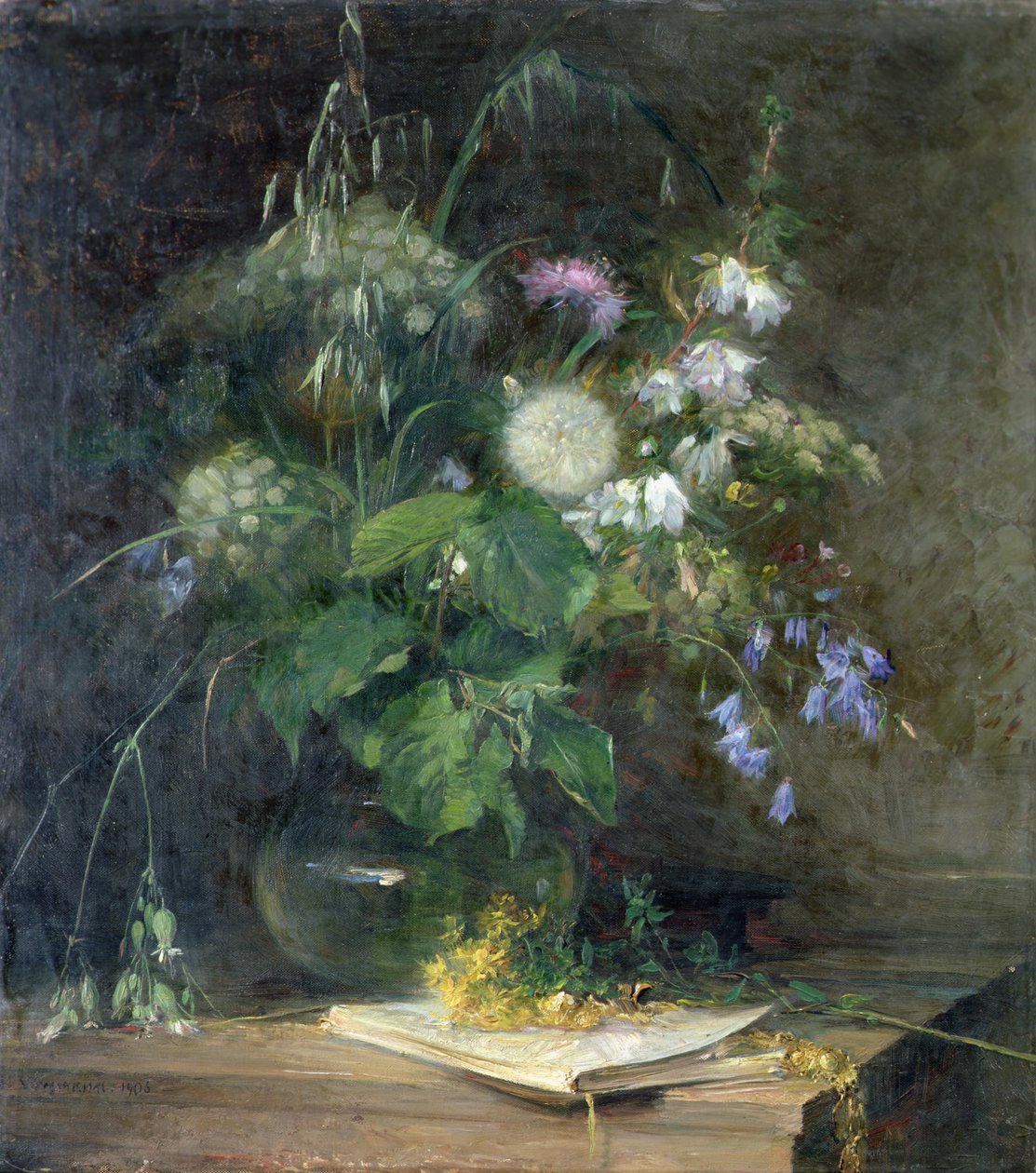 Cam Vazoda Kır Çiçekleri by Bertha Wegmann