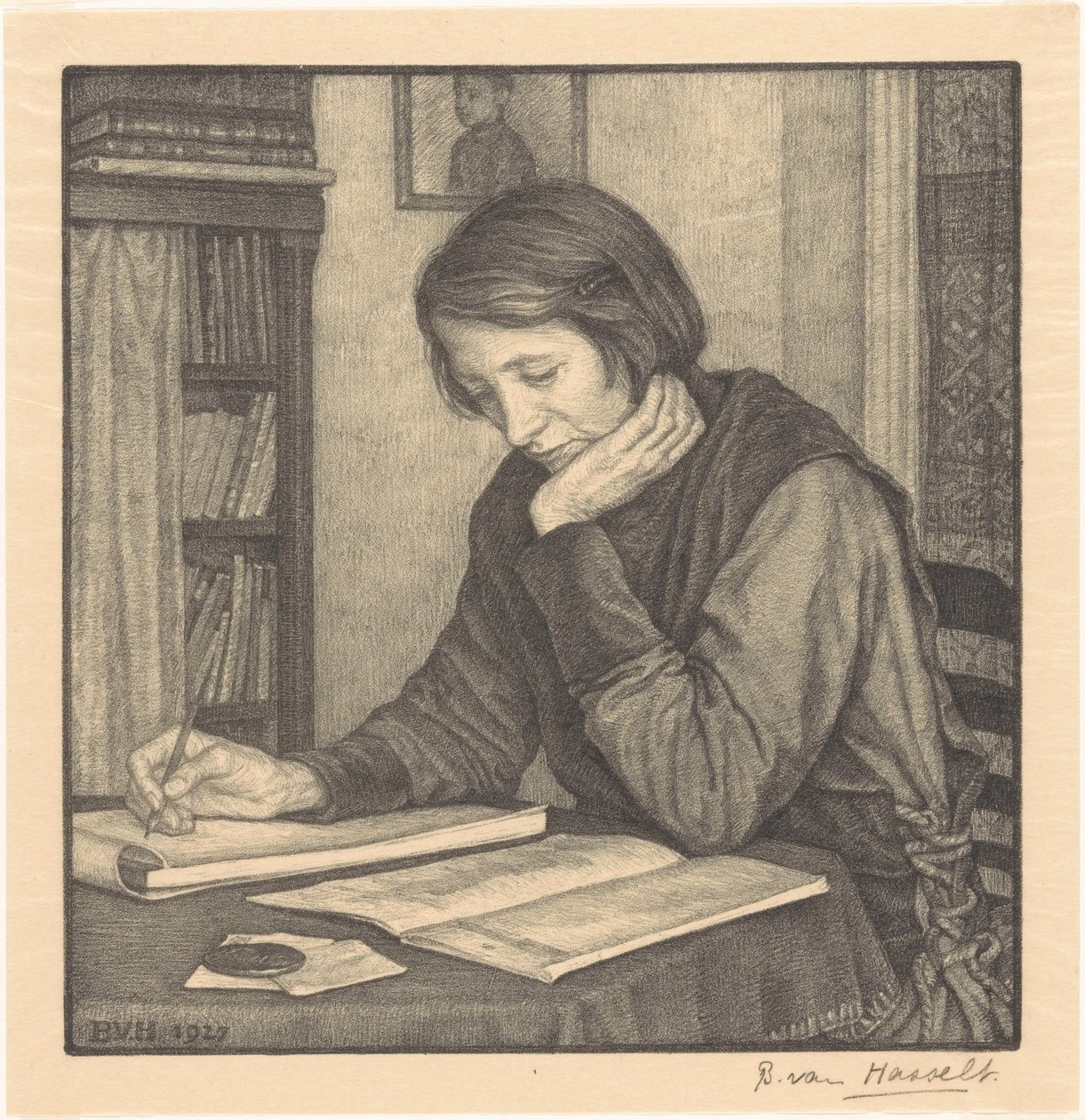 Sanne Bruinier'in Portresi by Bertha van Hasselt (signed by artist)
