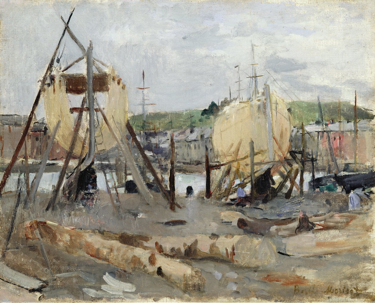 Tekne yapımı, 1874 by Berthe Morisot