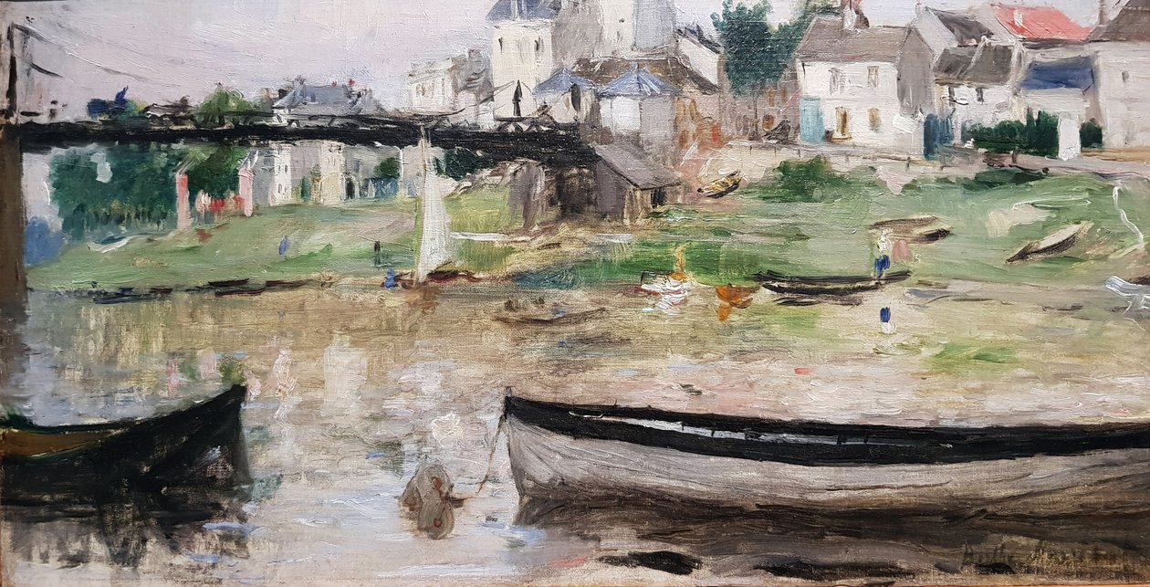 Sen Nehri üzerindeki tekneler by Berthe Morisot