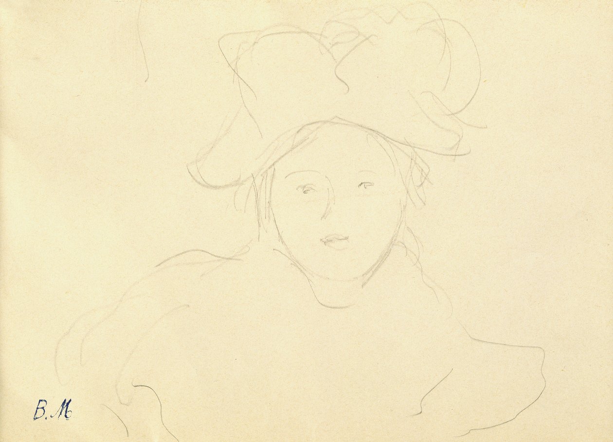 ಟೋಪಿ ಹೊಂದಿರುವ ಹುಡುಗಿ, 1889 ಟರ್ಕಿ by Berthe Morisot