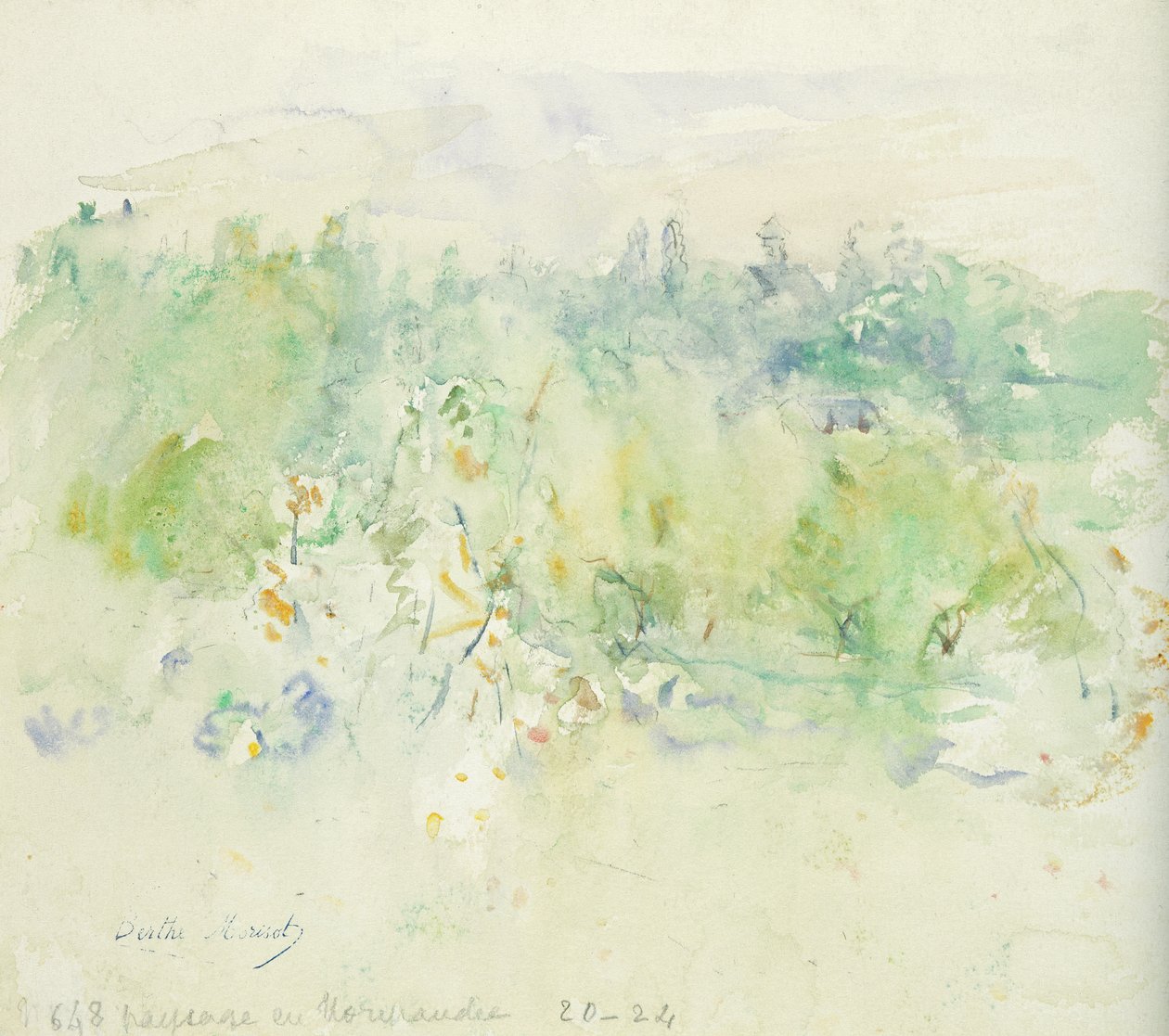 Normandiya Manzarası, 1880 by Berthe Morisot