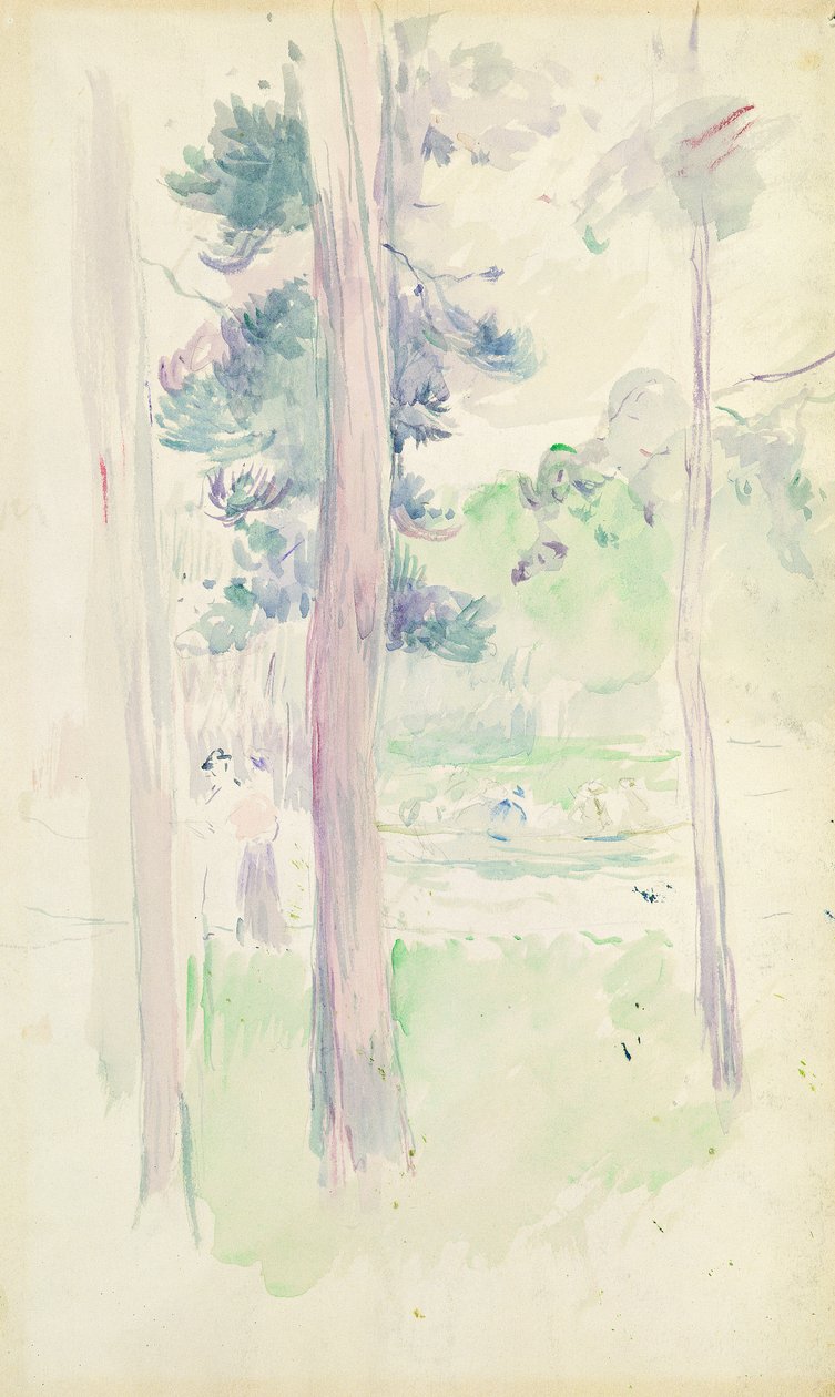 Göl kenarındaki çamlar, 1893 by Berthe Morisot