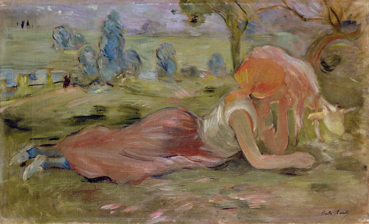 keçi çobanı, 1891 by Berthe Morisot