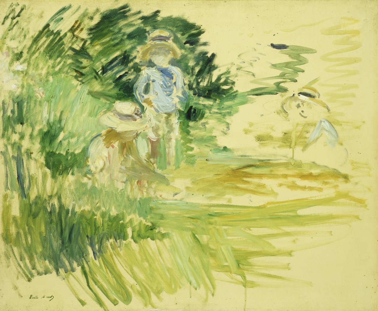 Göl Kenarında Çocuklar; Enfants veya Bord du Lac, 1894 by Berthe Morisot