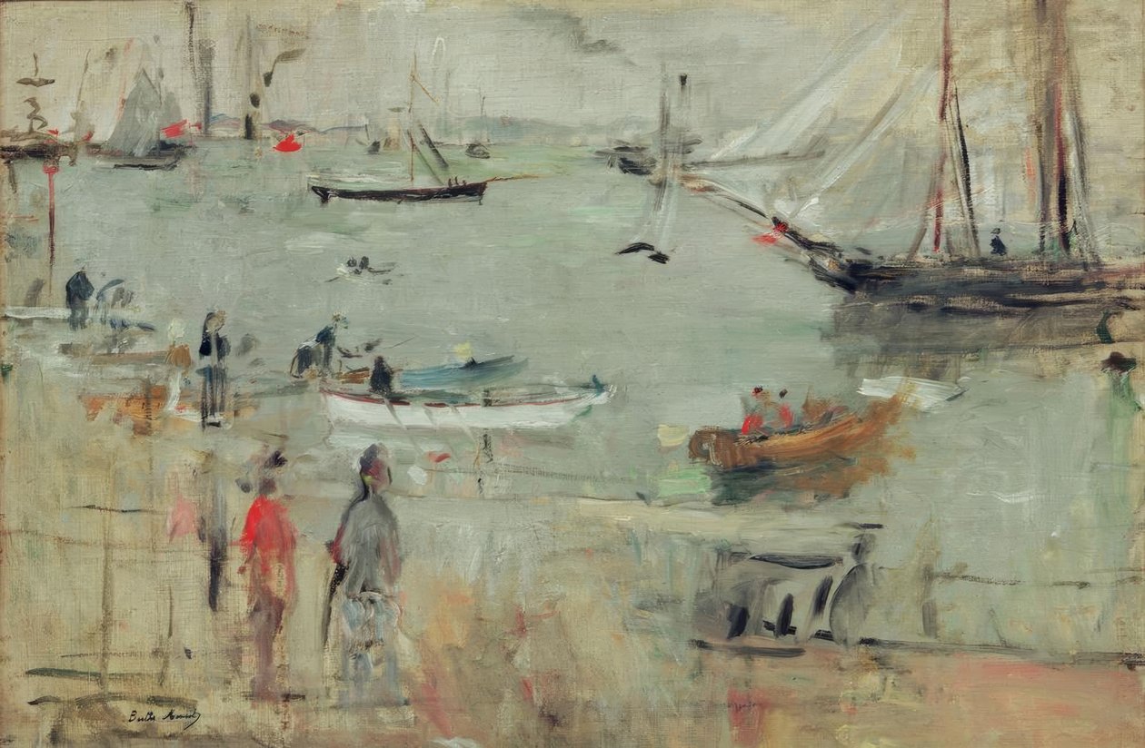 Hafenszene, Wight Adası by Berthe Morisot