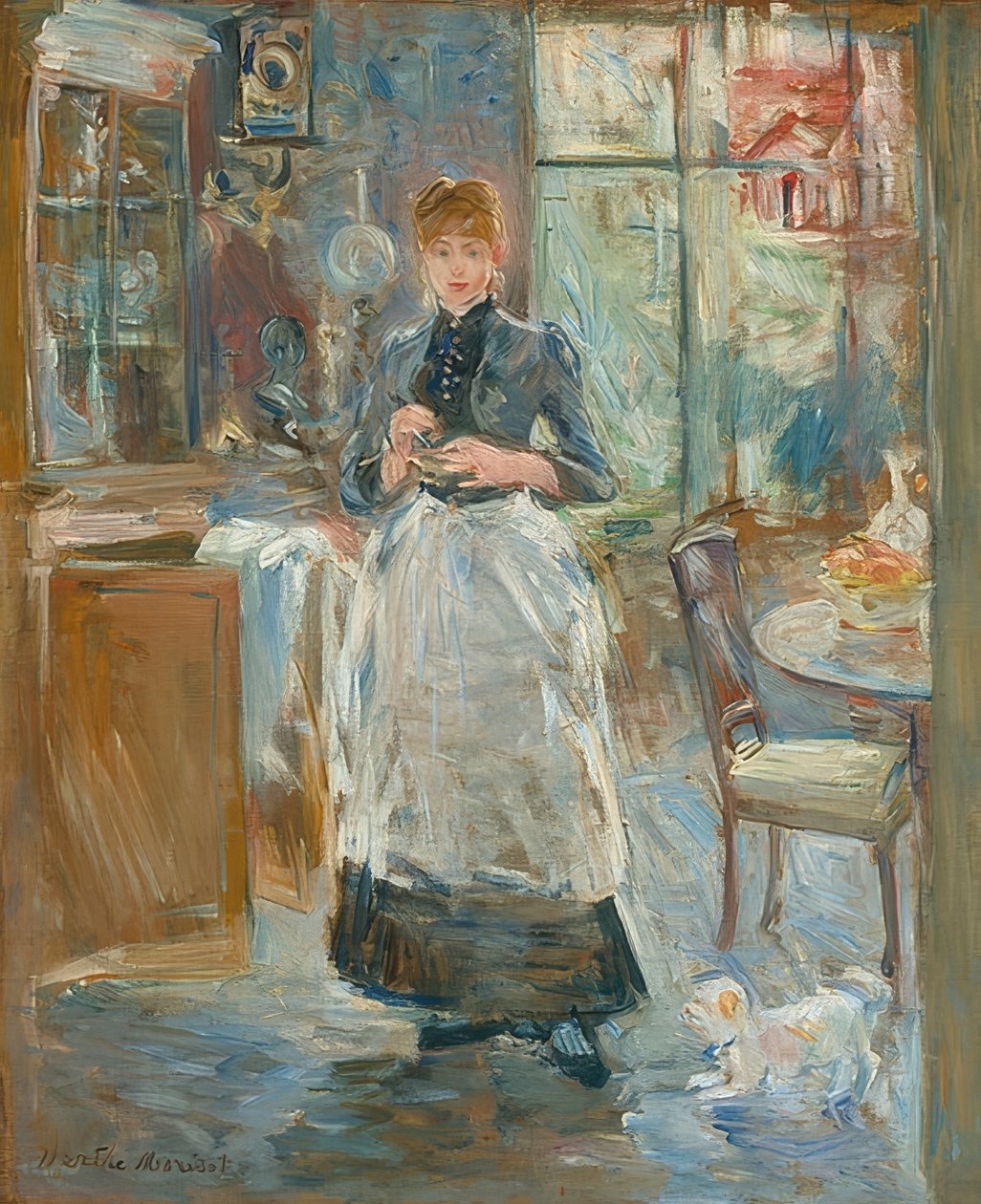 Yemek odasında. 1886 by Berthe Morisot