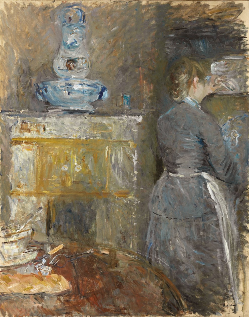Yemek odasında; Yemek odasında, 1880 by Berthe Morisot