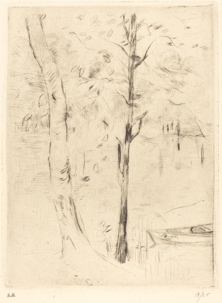Kayıklı Göl, 18881890. by Berthe Morisot