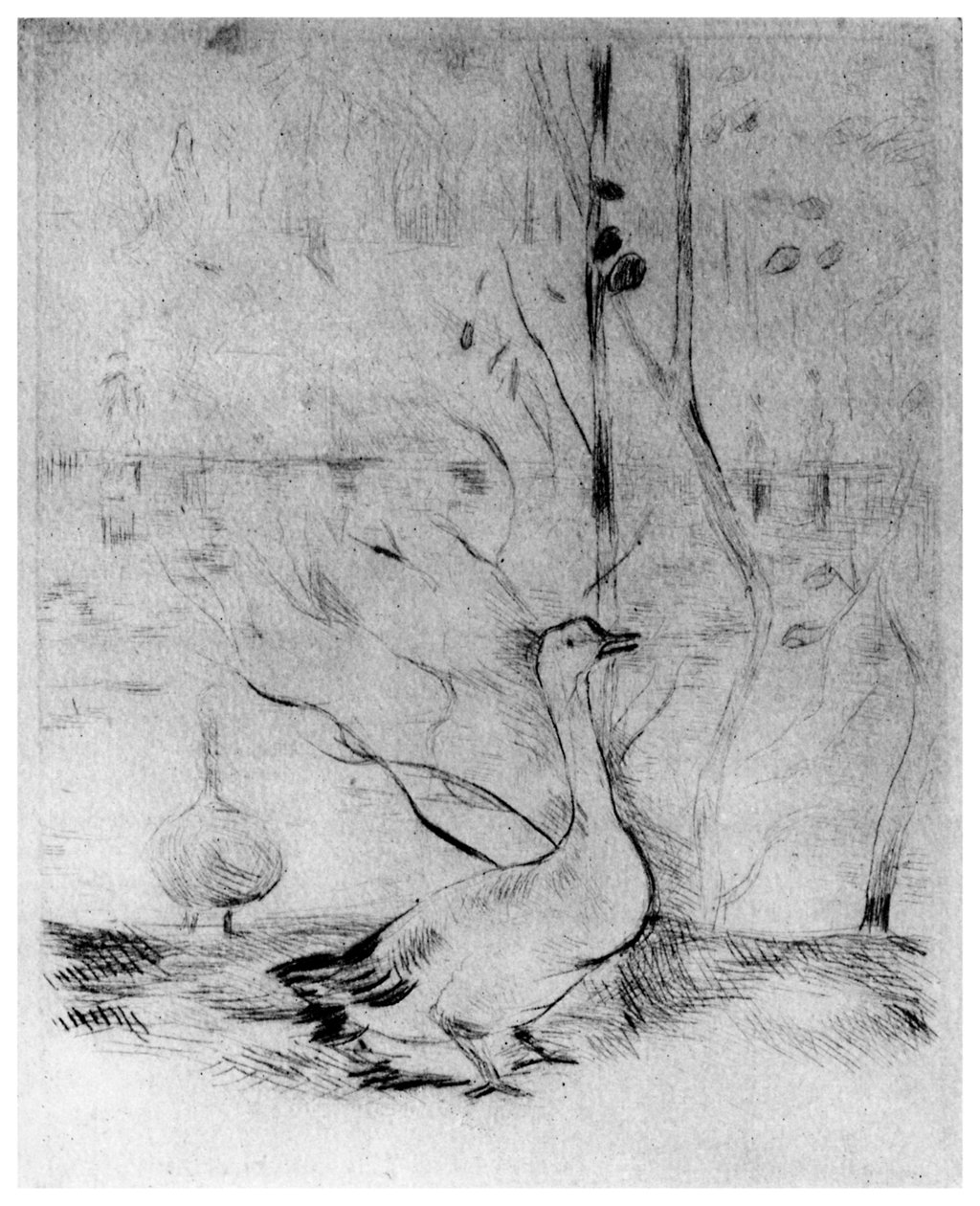 Les Oies, Kazlar, c1860-1890 1924 by Berthe Morisot