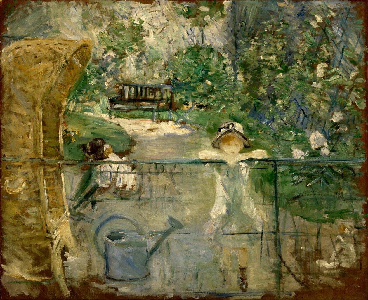 Bahçedeki Küçük Kızlar veya Sepet Sandalye, 1885 by Berthe Morisot