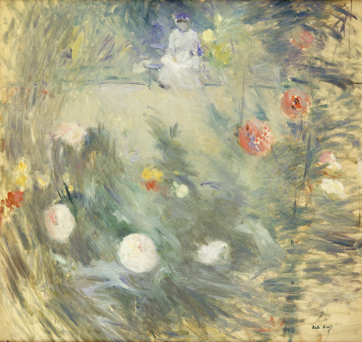Bahçenin Sonundaki Dadı; Bir Bahçenin Dibinde Hemşire, 1880 by Berthe Morisot