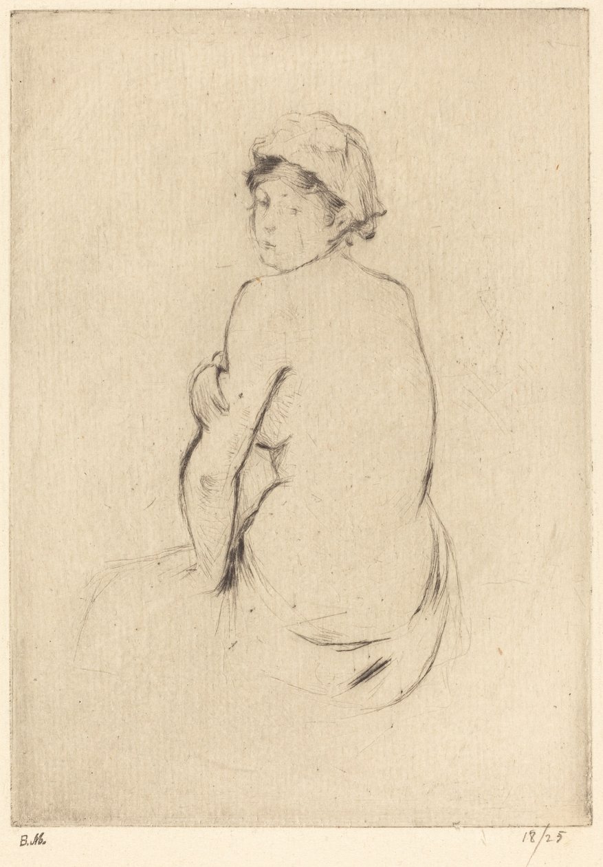 Çıplak, 18881890. by Berthe Morisot