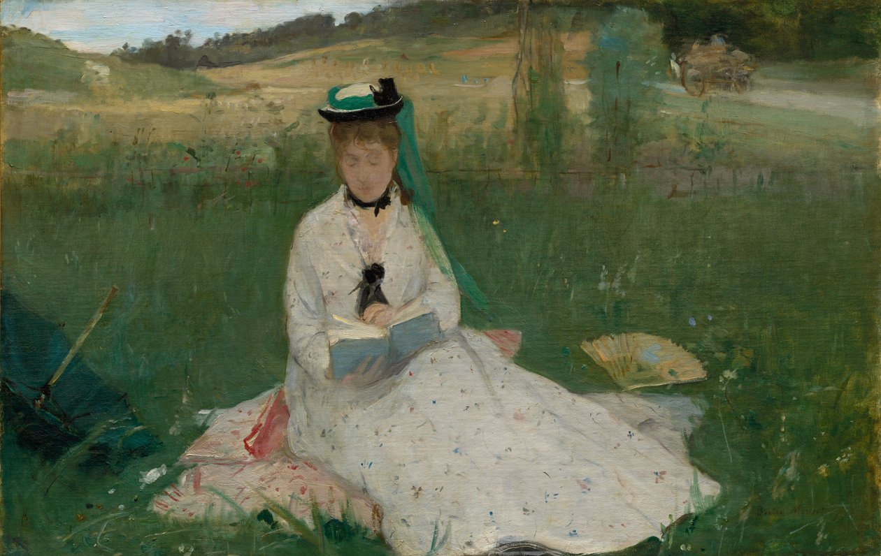 Okuma, 1873. by Berthe Morisot