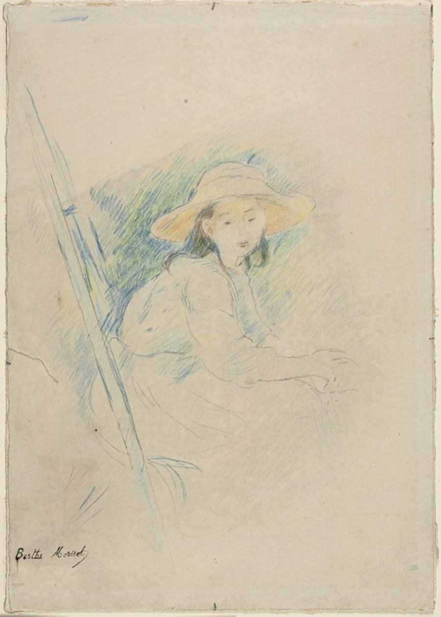 Oturan Kız (Julie Manet) by Berthe Morisot