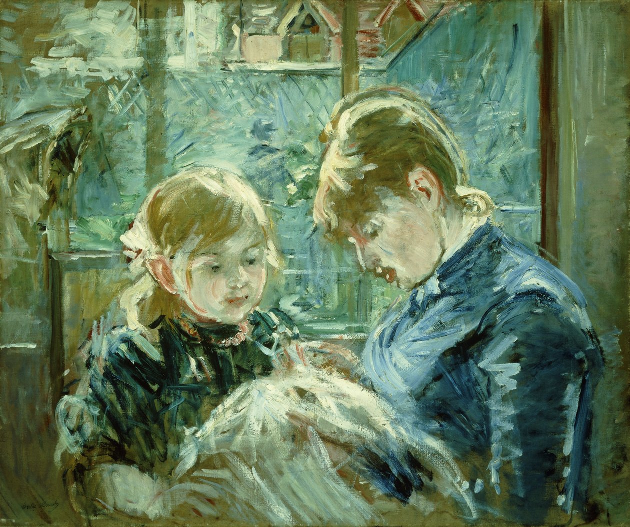 Terzilik Dersi; Lecon de Couture, 1884 by Berthe Morisot